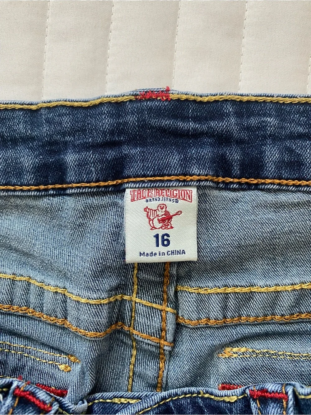 True Religion Boy’s Dark Blue Slim Straight Jeans